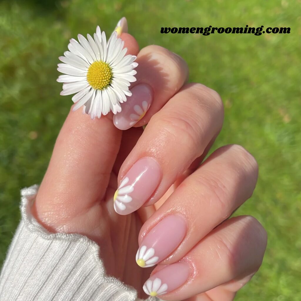 Daisy Flower Nails