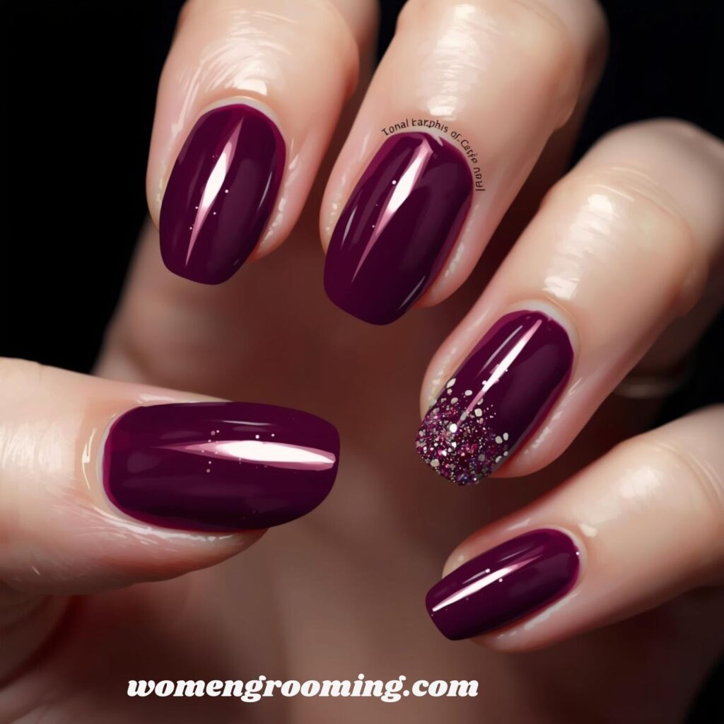 Deep Plum Nails