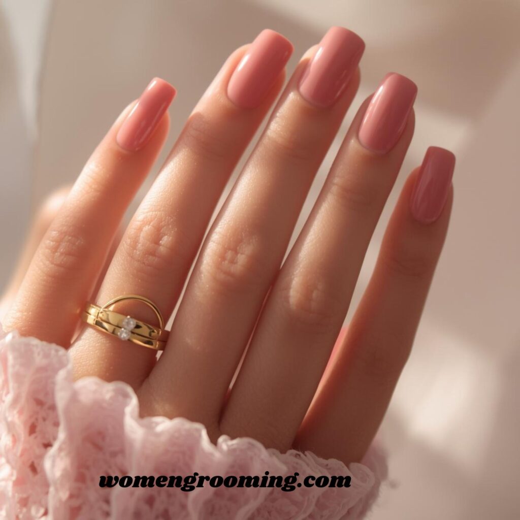 Dusty Pink Nails (1)