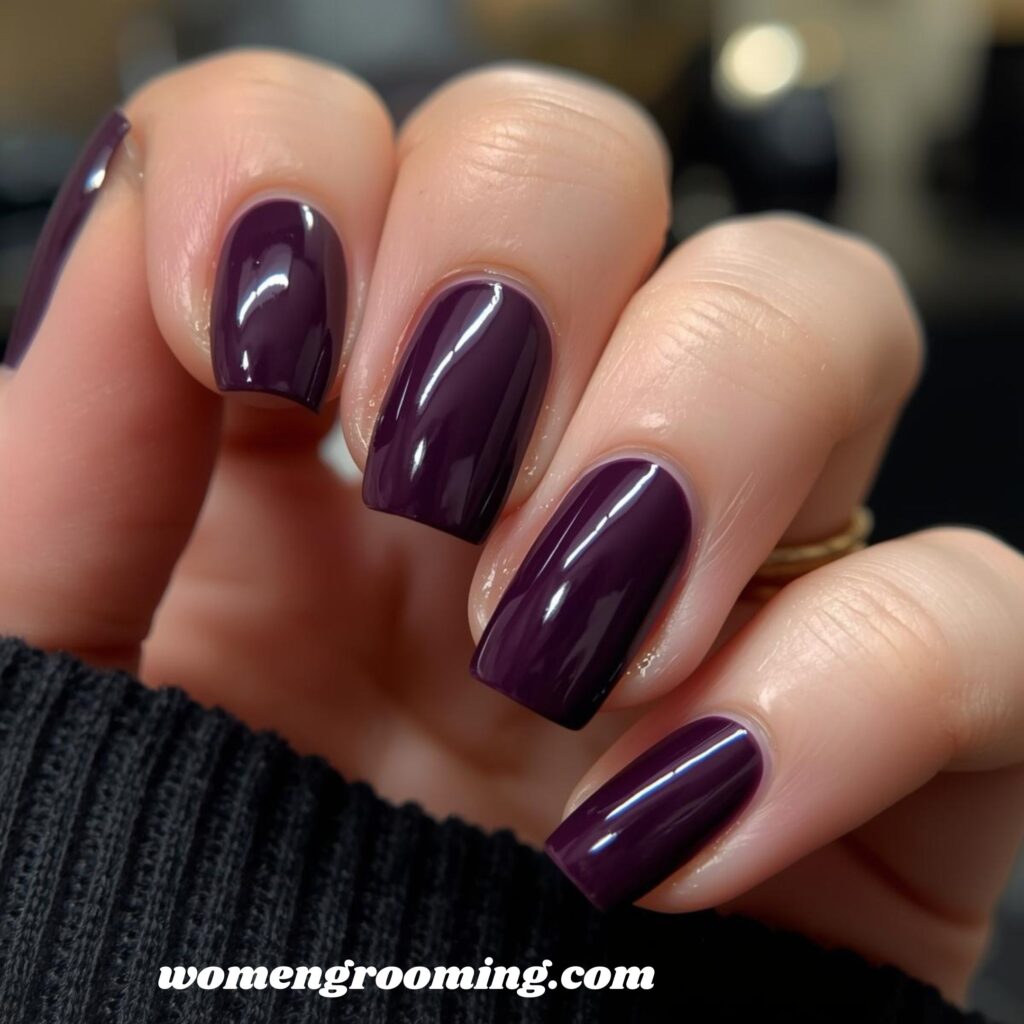 Eggplant Purple Nails (1)