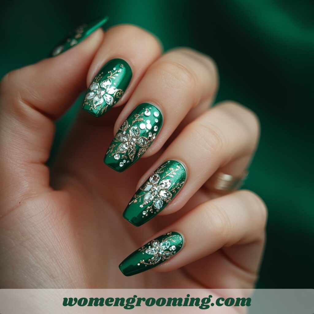 Emerald Green Nails (1)