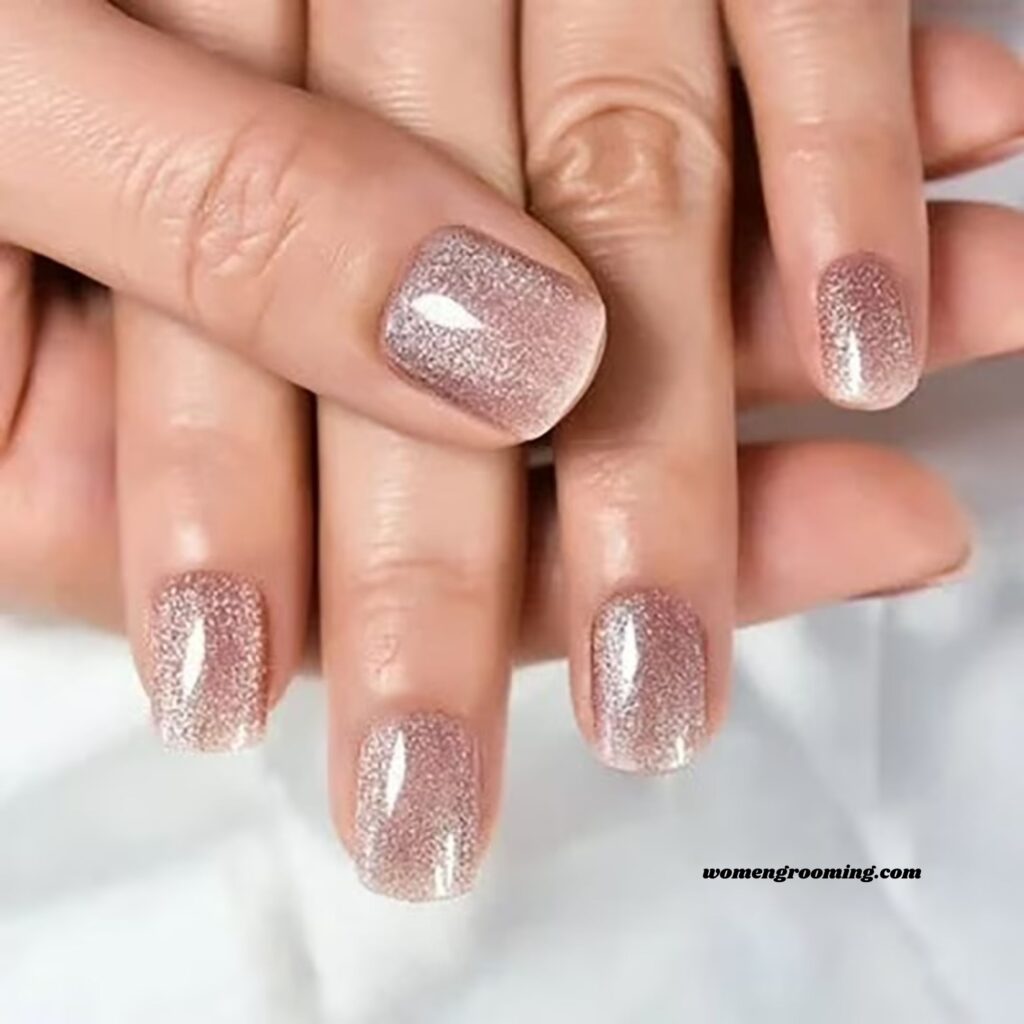 Fine Shimmer Nude Nails