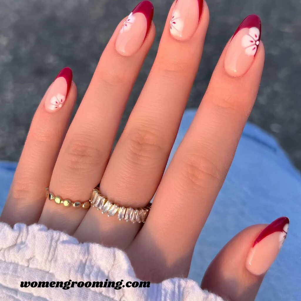 Floral French Tips