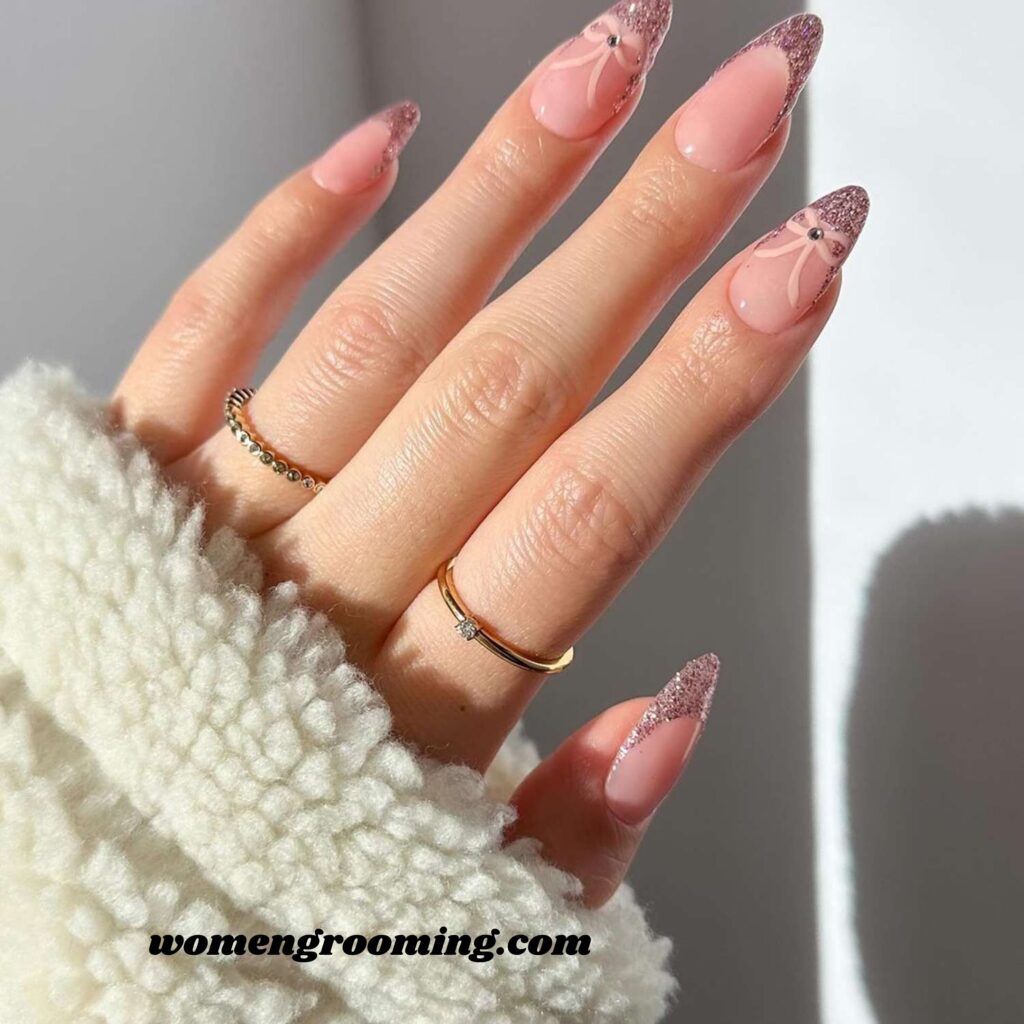 French Tip Almond Nails