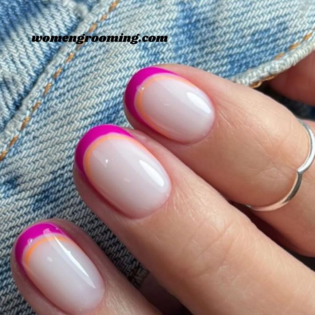 French Tips on Short Nails
