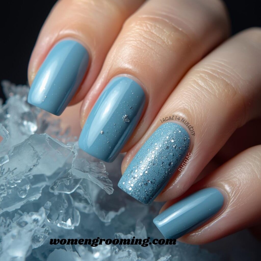 Frost Blue Nails