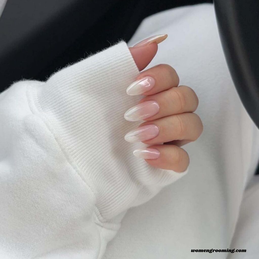 Frosted Neutral Nails