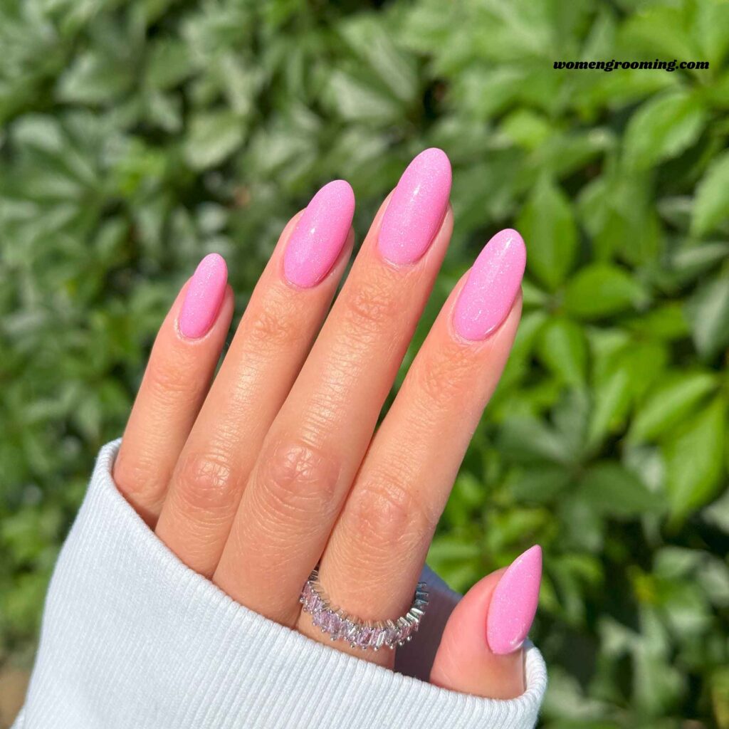 Frosted Pink Nails