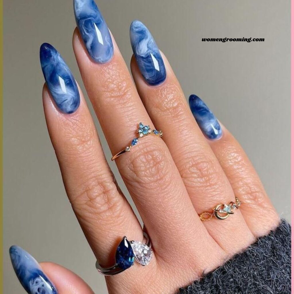 Glacier Marble Nails