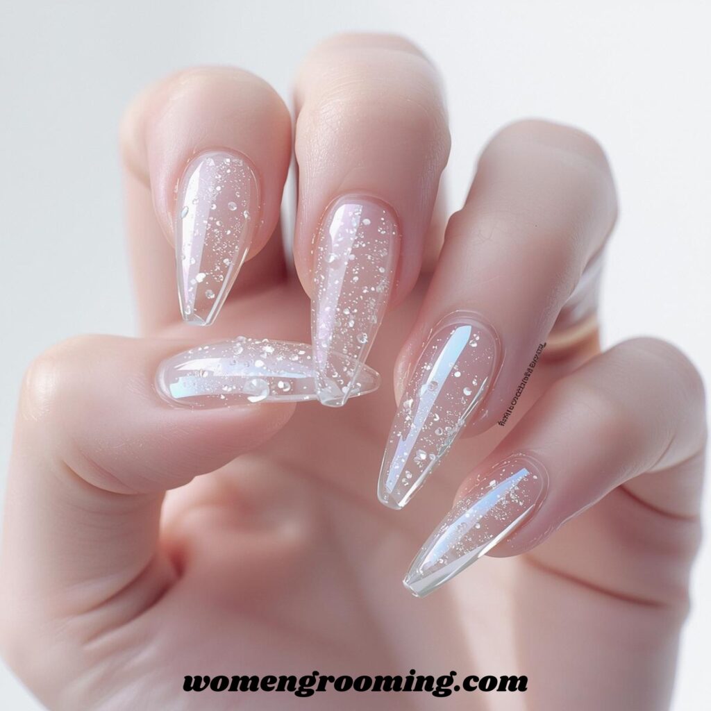 Glossy Clear Nails