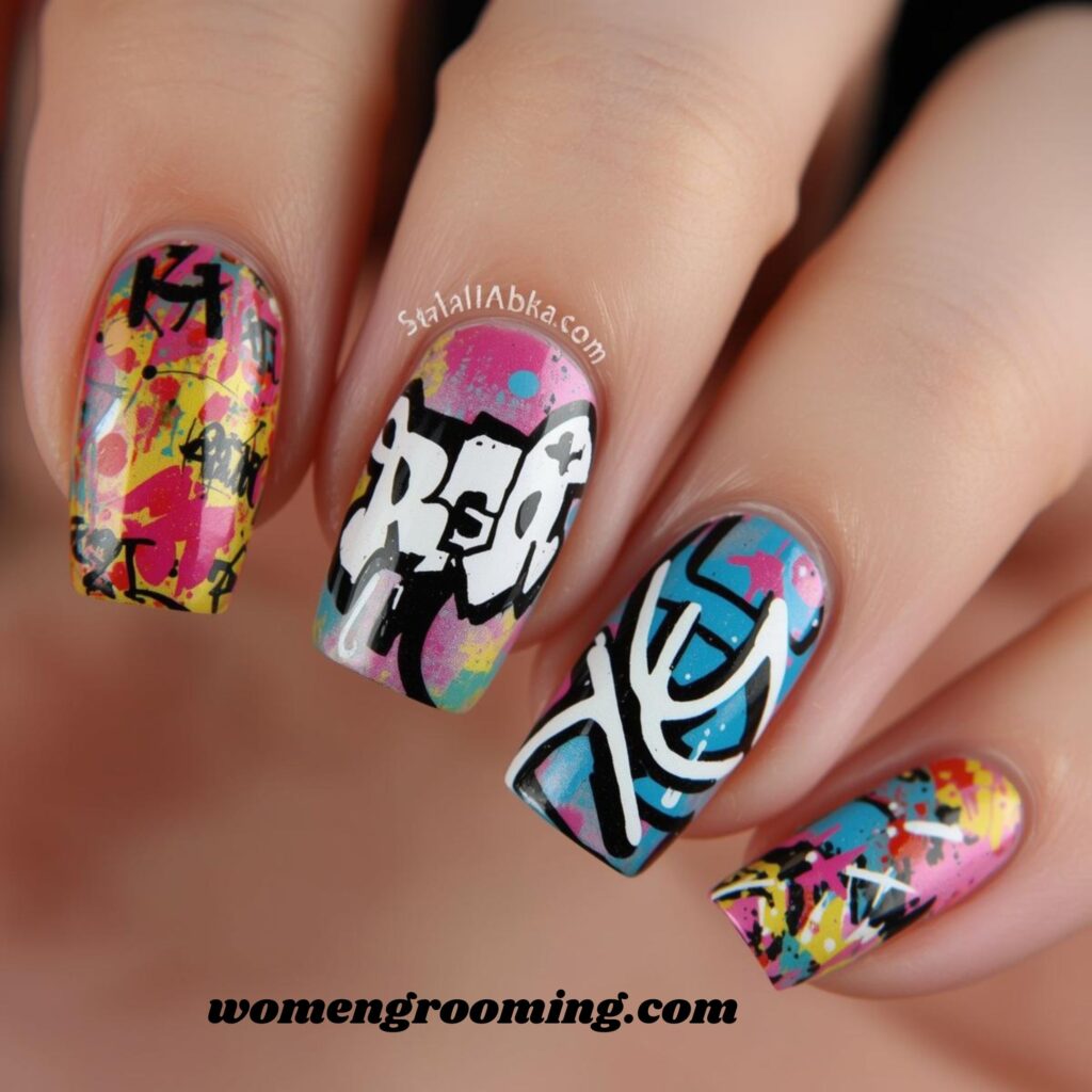 _Graffiti-Inspired Nails