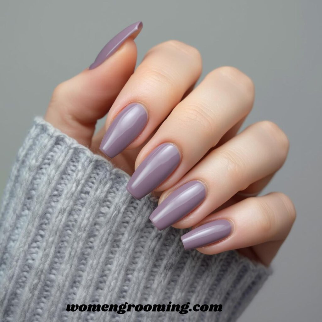 Greige-Purple Nails