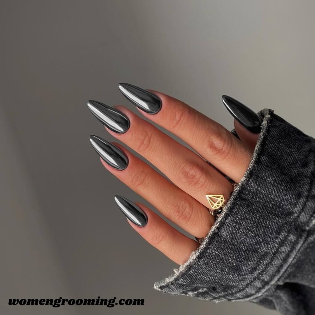 Gunmetal Chrome Nails (1)