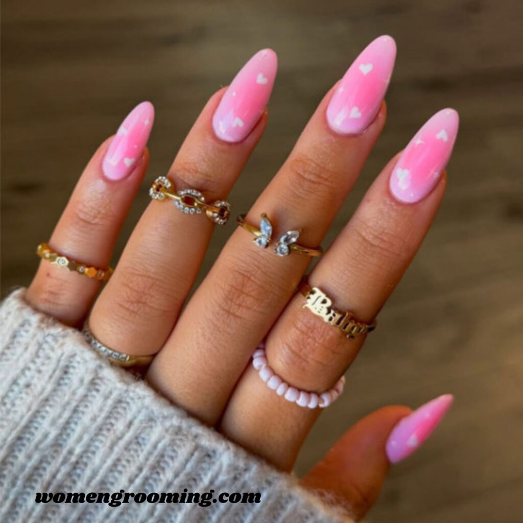 Hot Pink Glam Nails