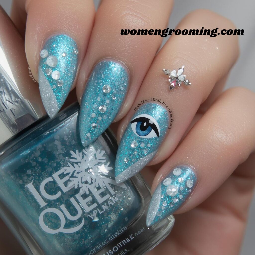 Ice Queen Cat Eye Nails