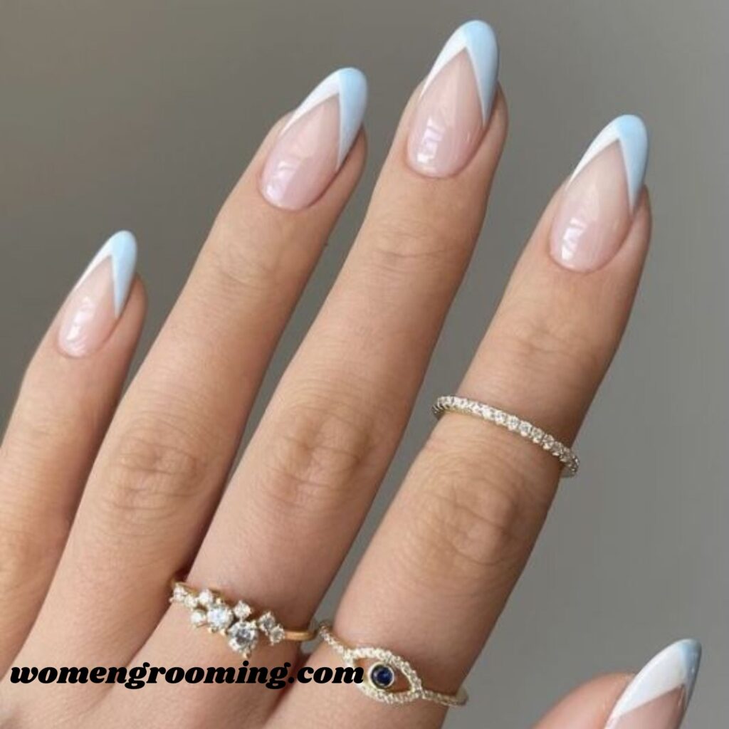 Icy Blue French Tips