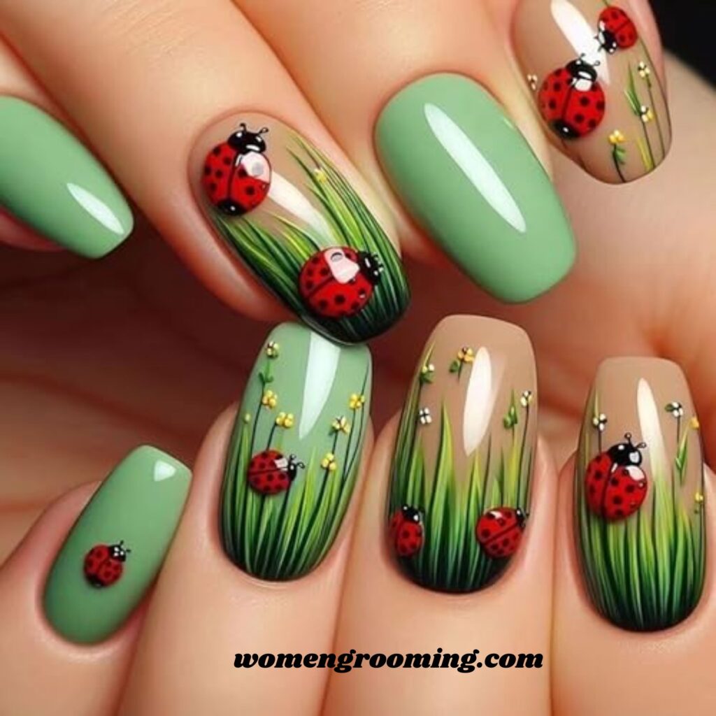 Ladybug Nails