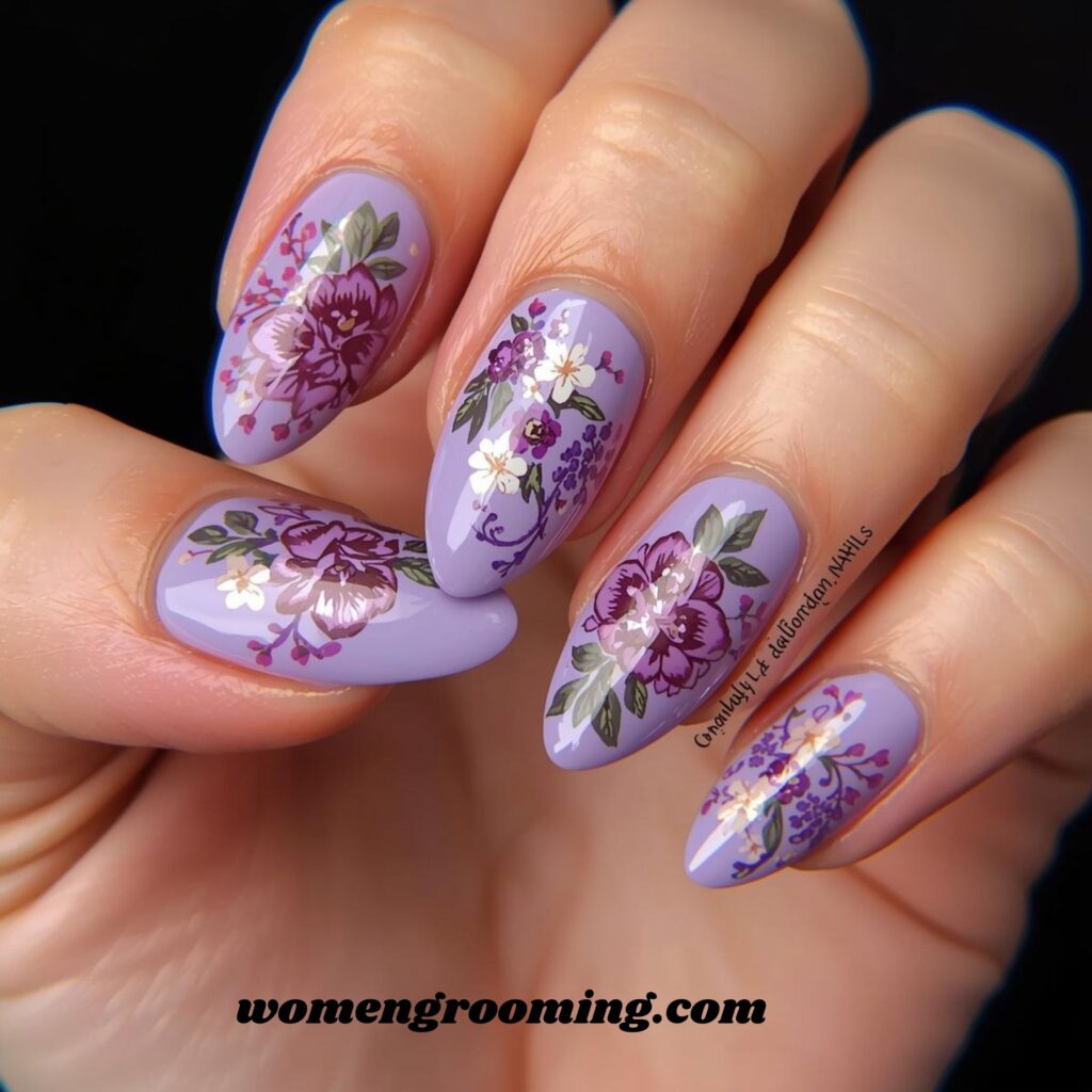 Lavender Almond Nails