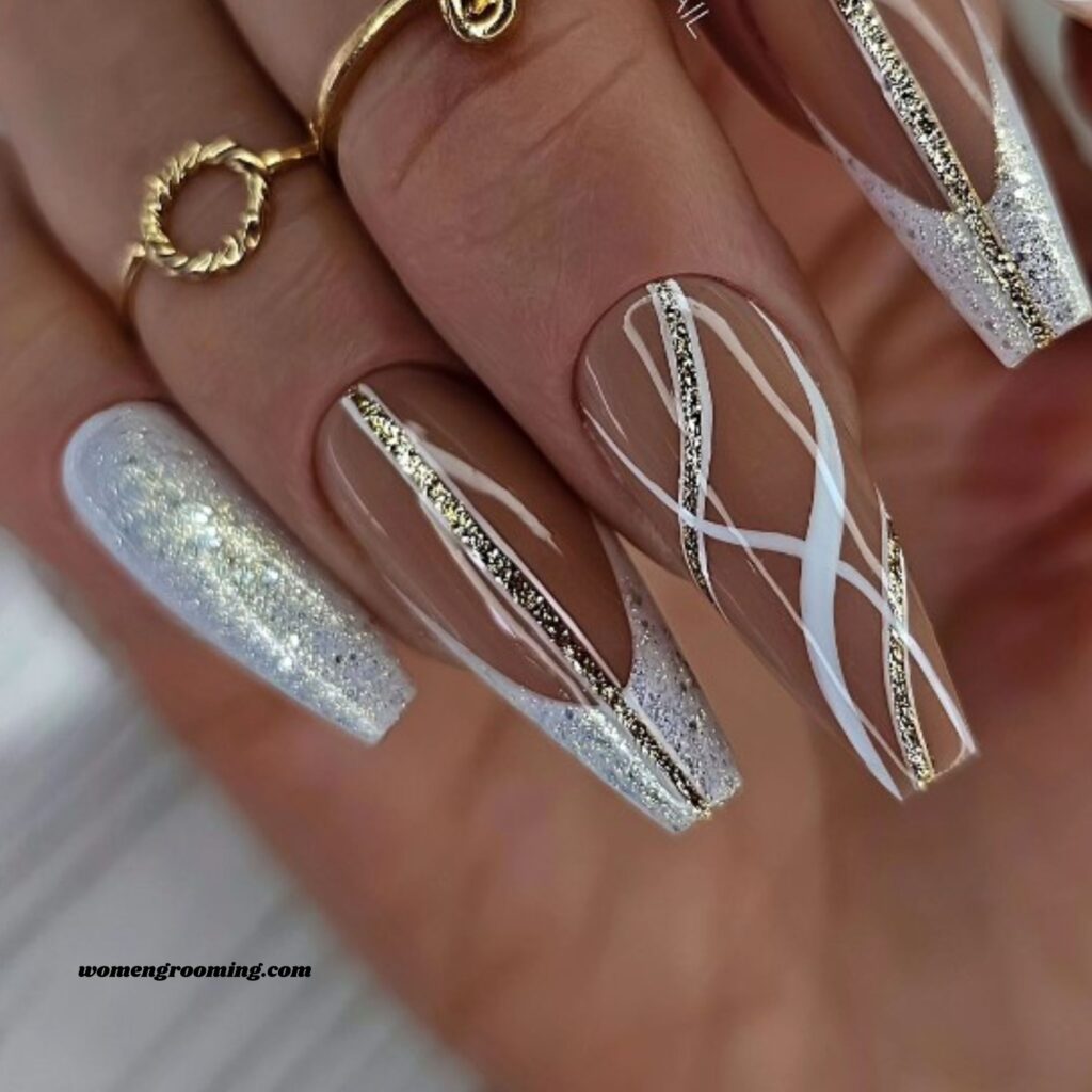 Long Coffin Neutral Nails