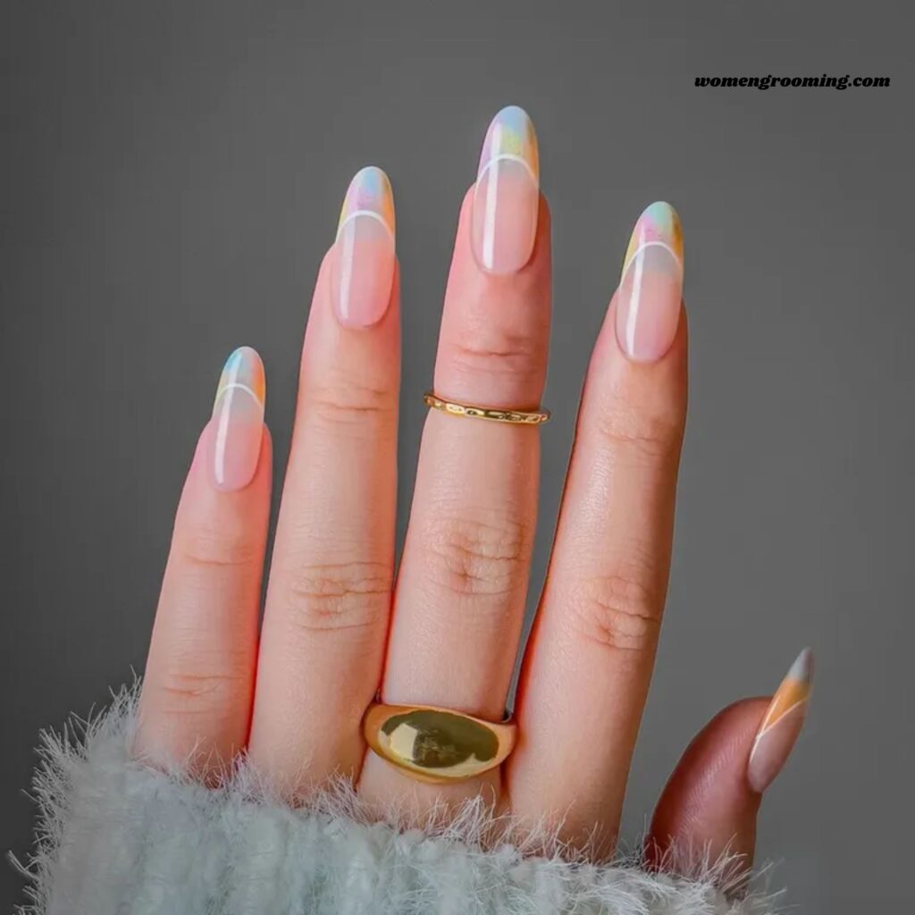 Long Minimal Ombre Nails