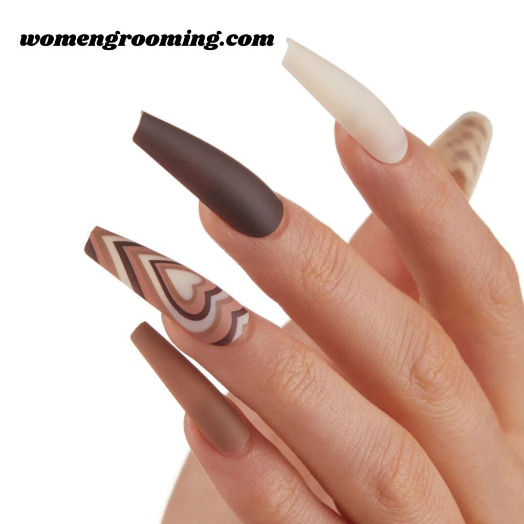 Matte Espresso Coffin Nails
