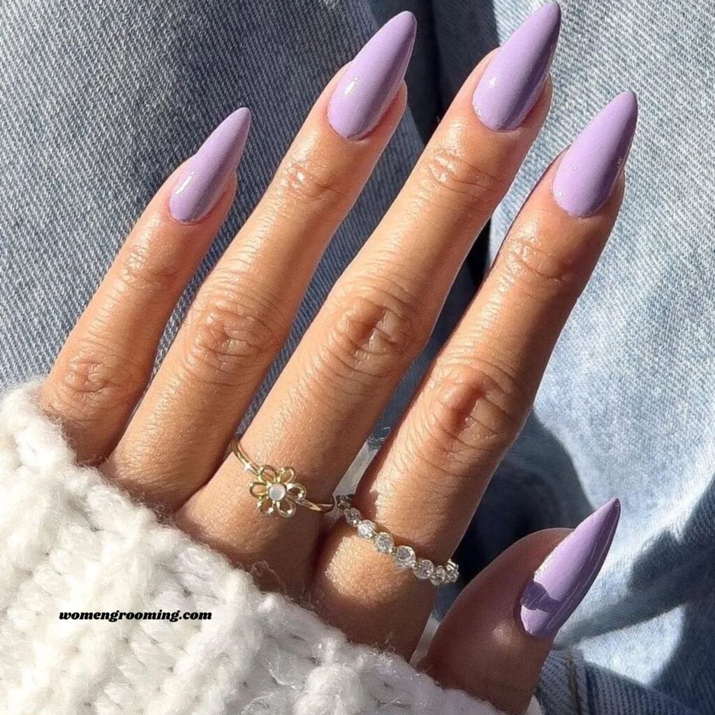 Matte Lavender Nails