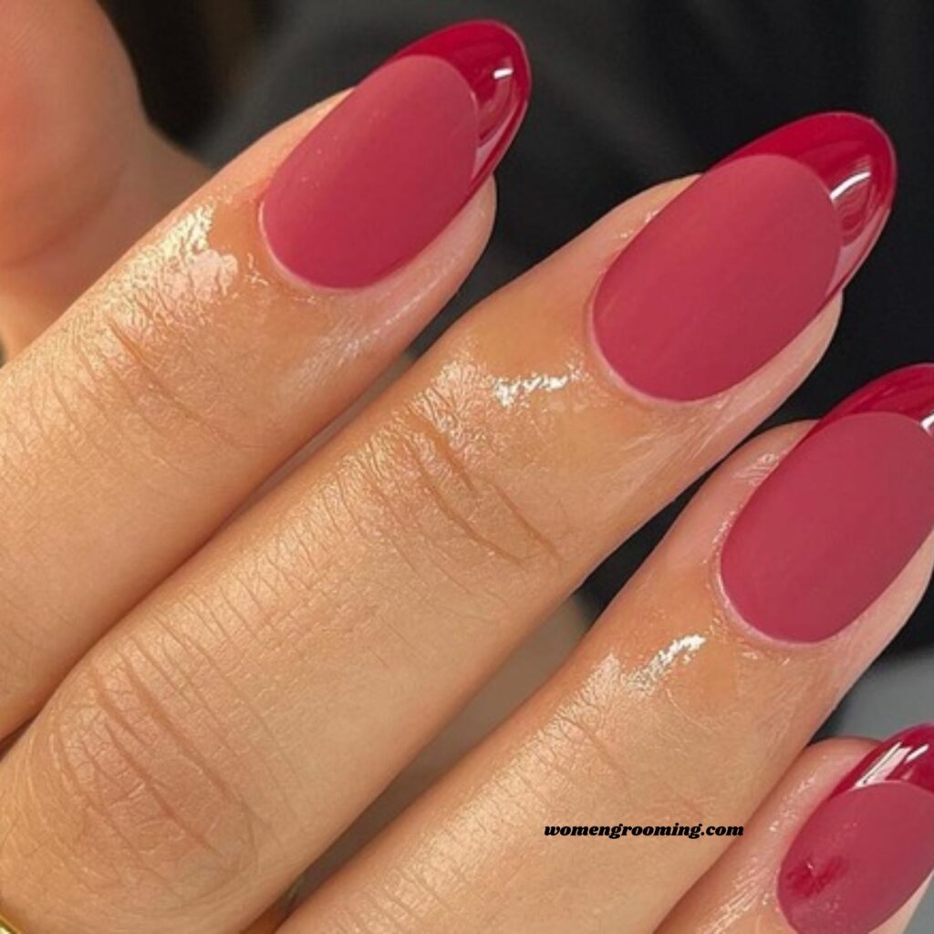 Matte Pink with Glossy Tips
