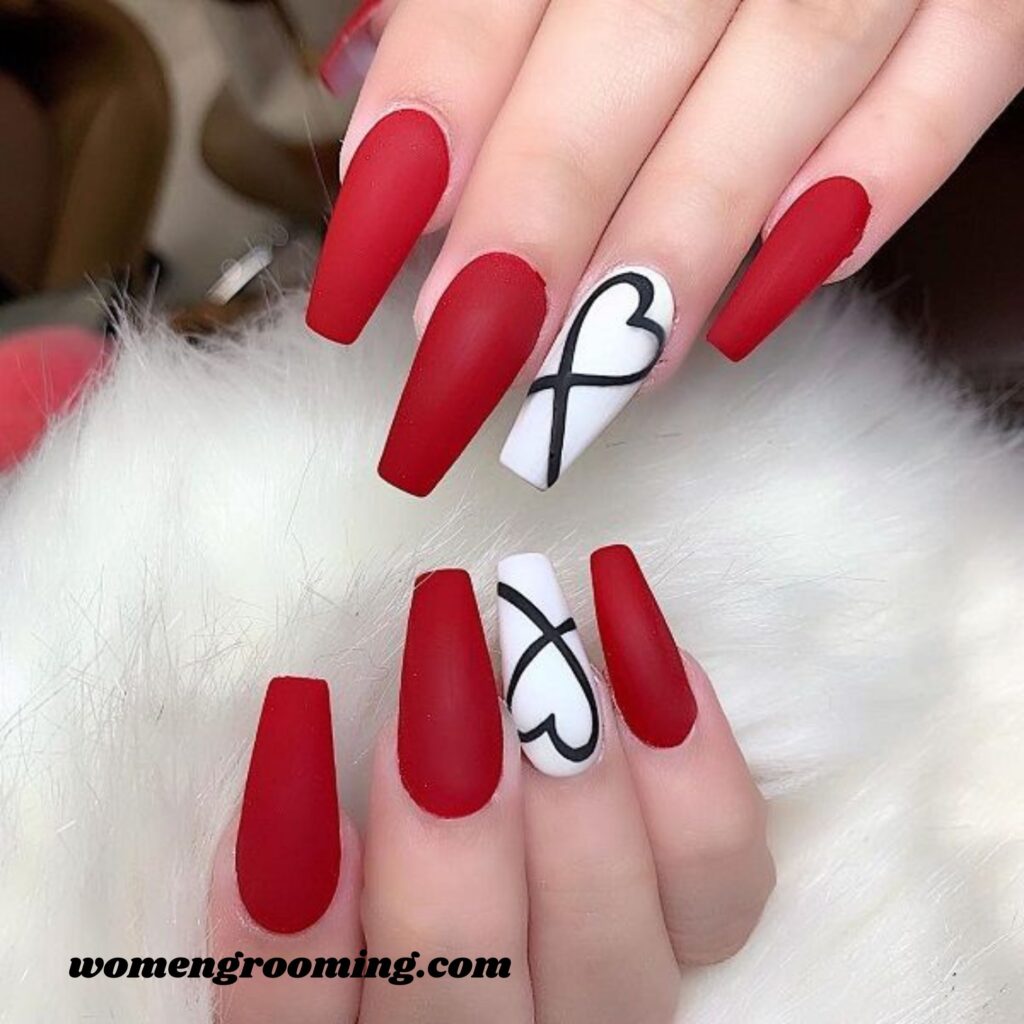 Matte Red Nails