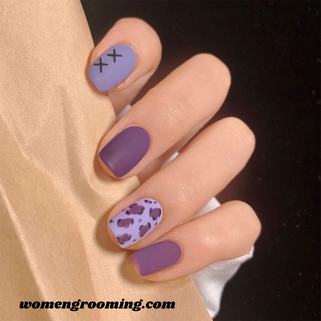 Matte Violet Nails