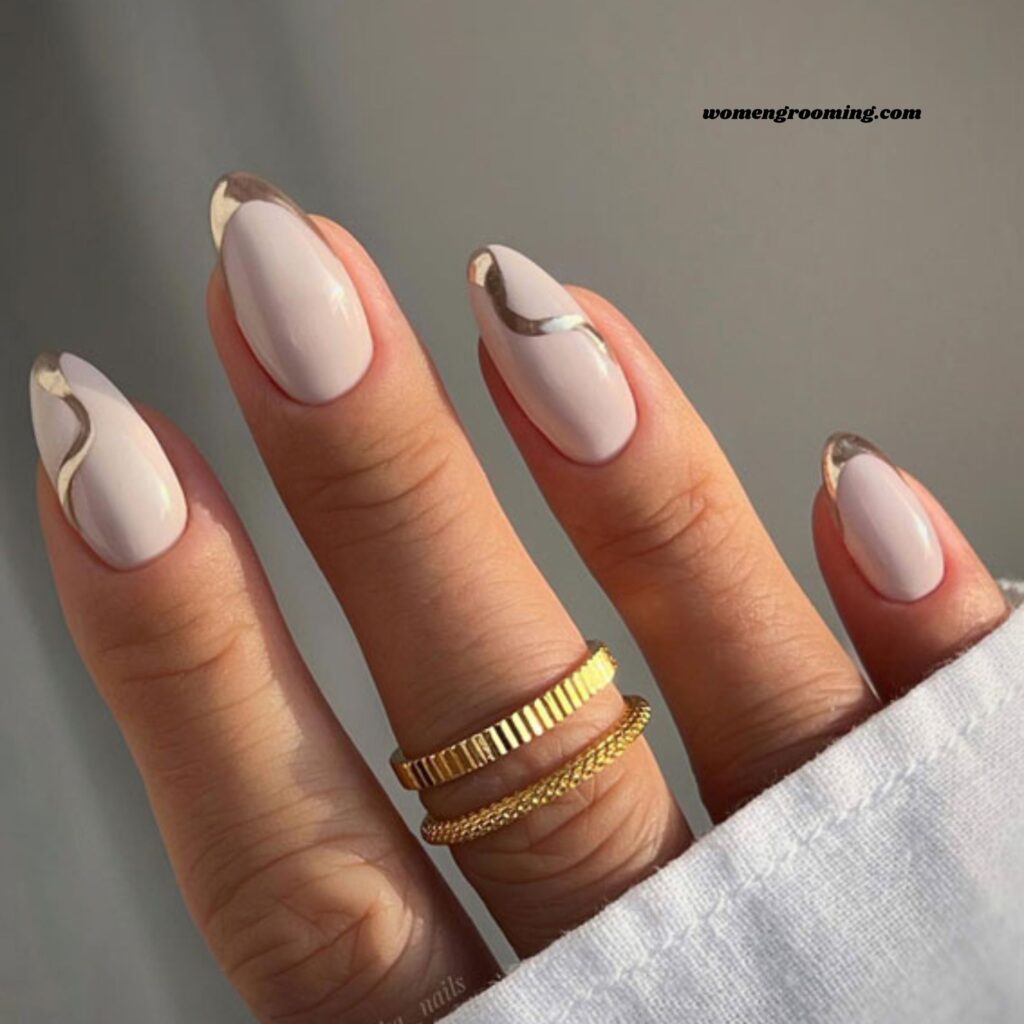 Metallic Swirl Nails