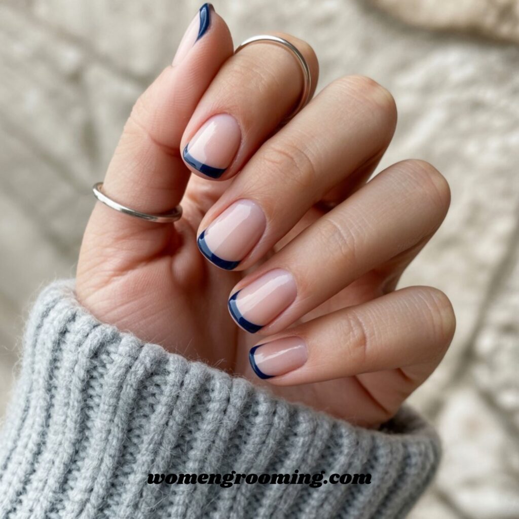 Micro Dark Blue French Tips