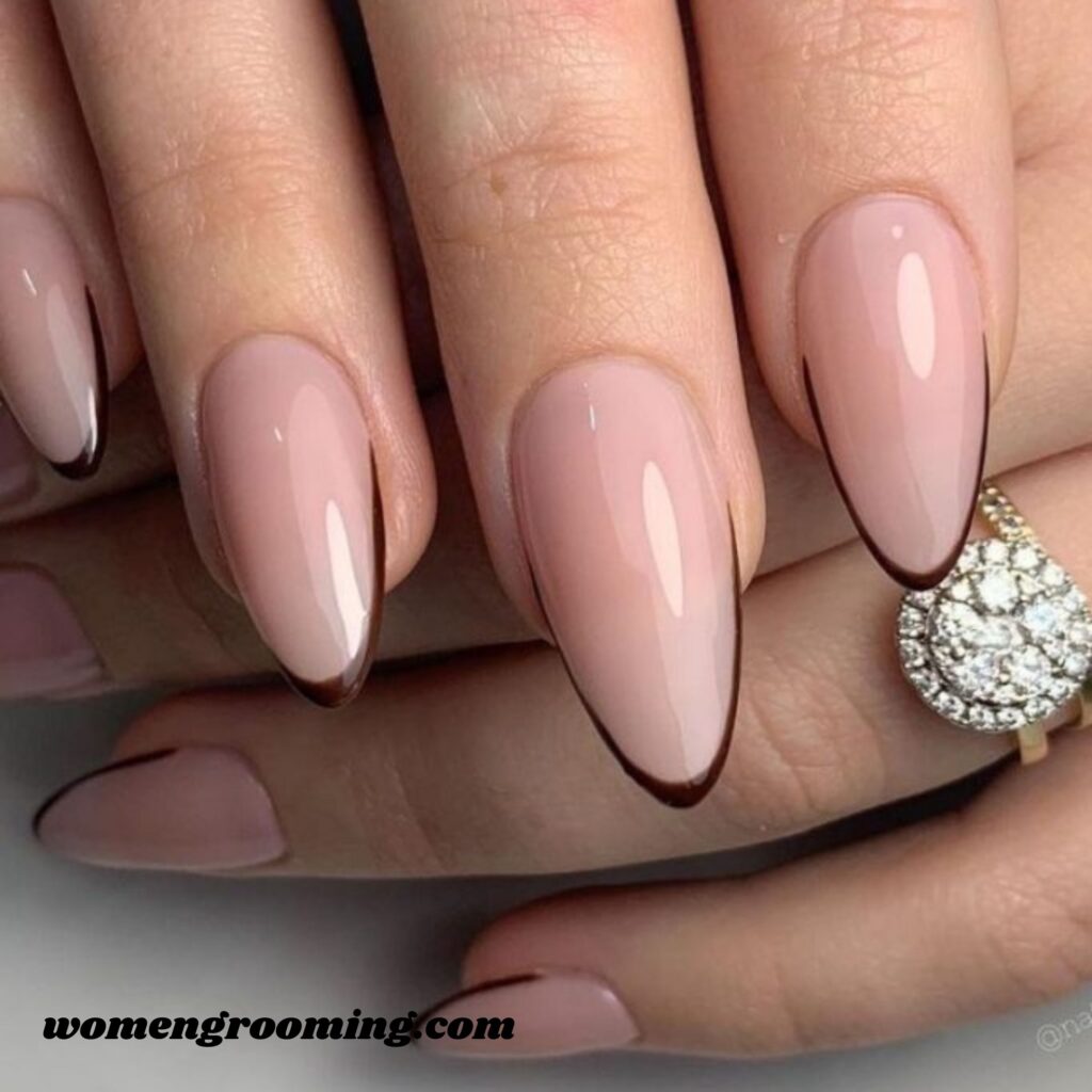 Micro French Almond Nails