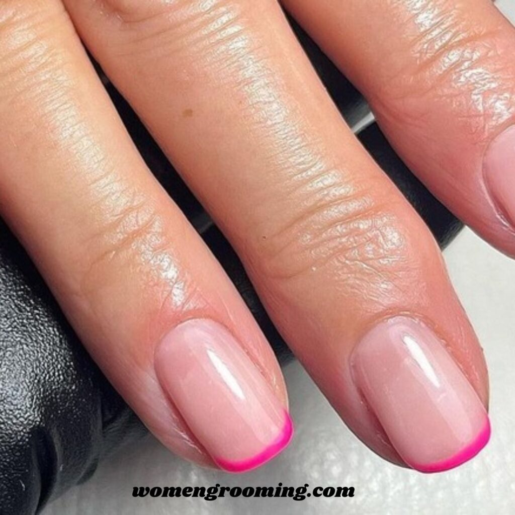 Micro French Baby Pink Nails