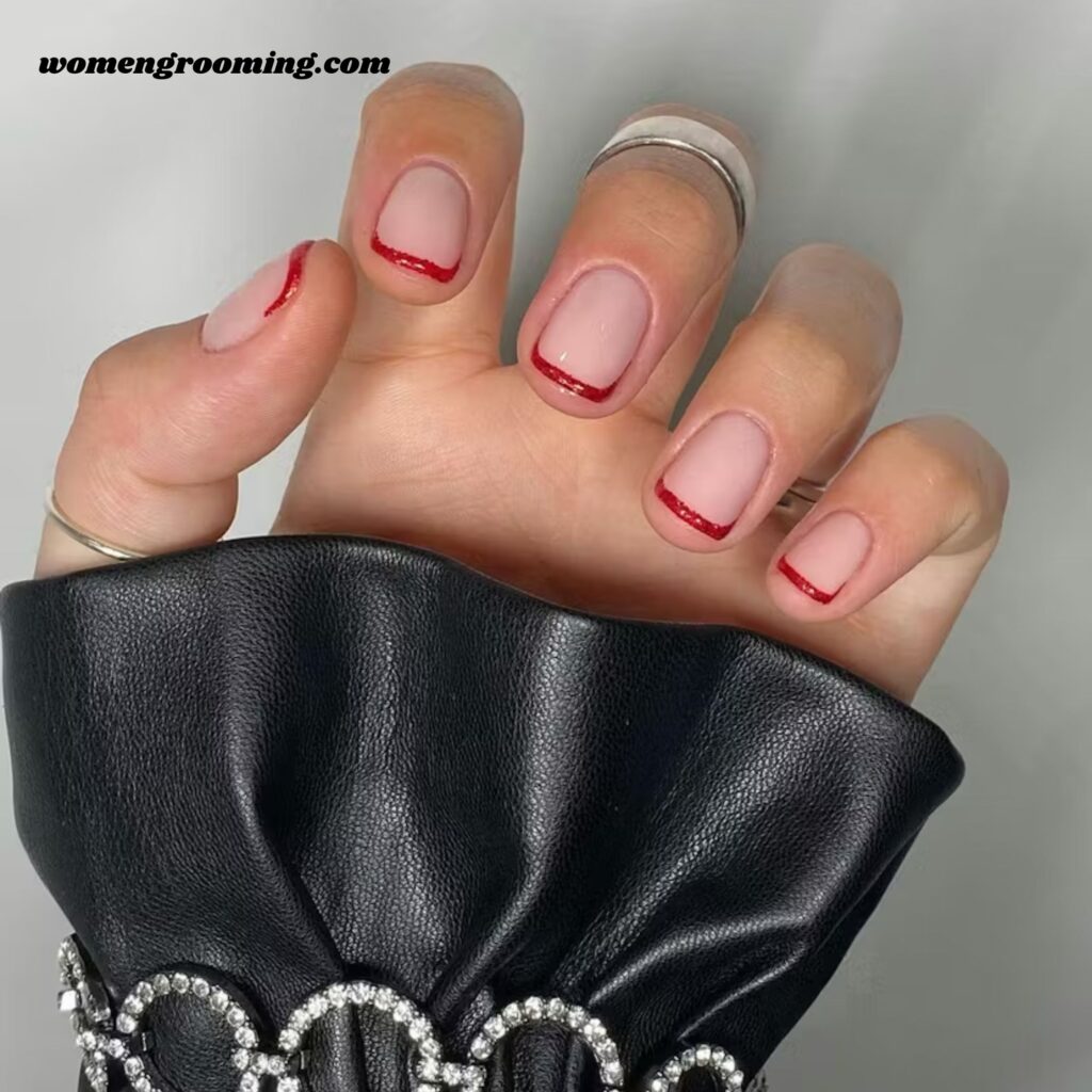 Micro Red French Tips