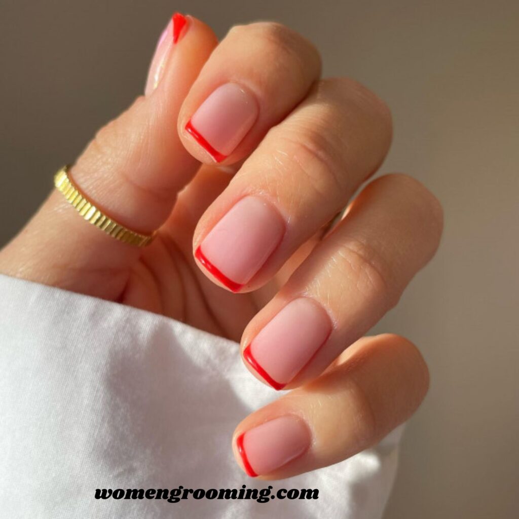 Micro Red French Tips