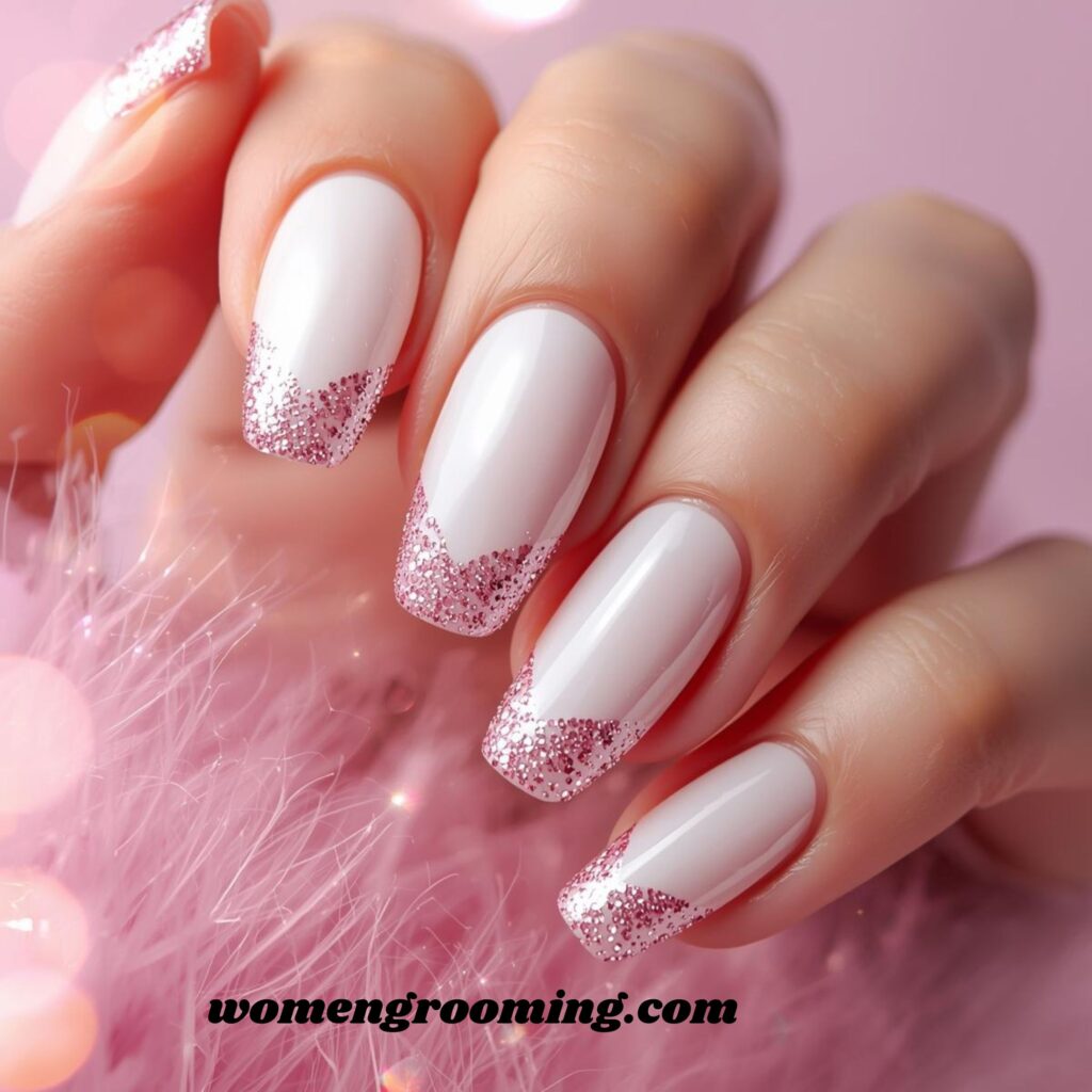 _Milky Base with Sparkle Tips