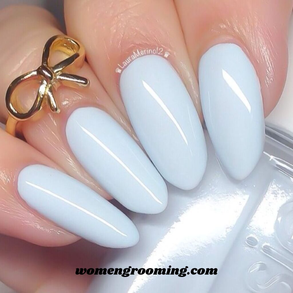 Milky Ice Blue Nails (1)