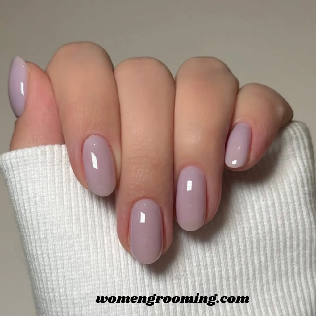 Milky Purple Nails