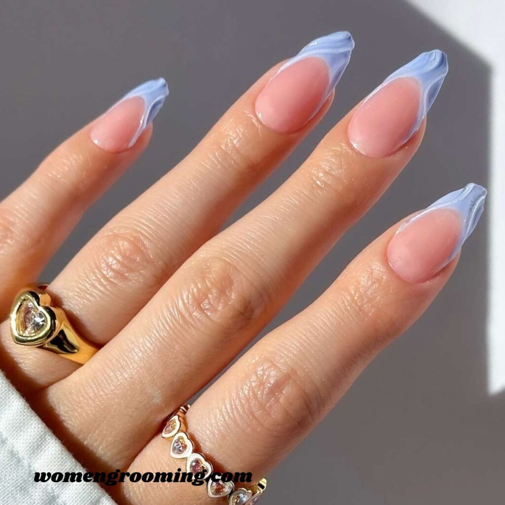 Minimal Line Art French Tips