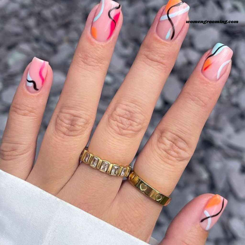 Minimal Line Art Nails (1)