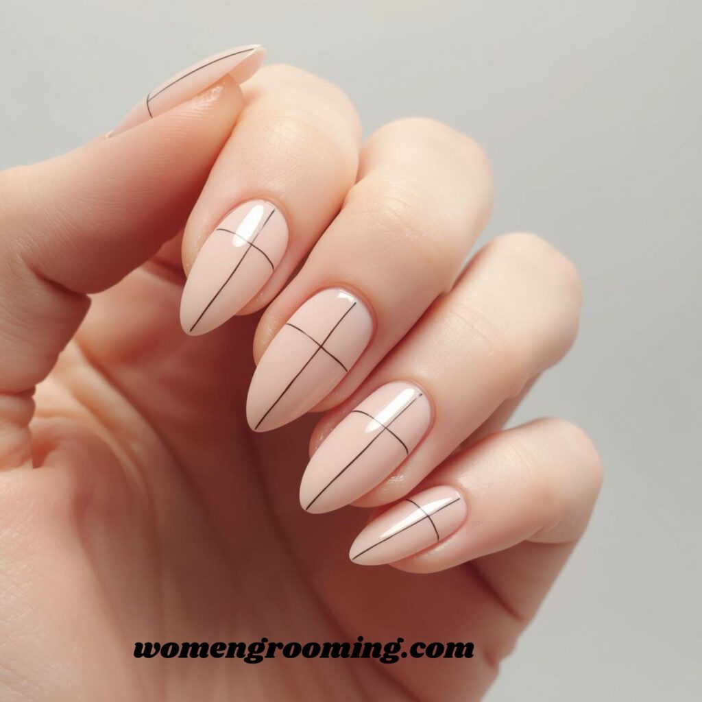_Minimal Line Art Nails