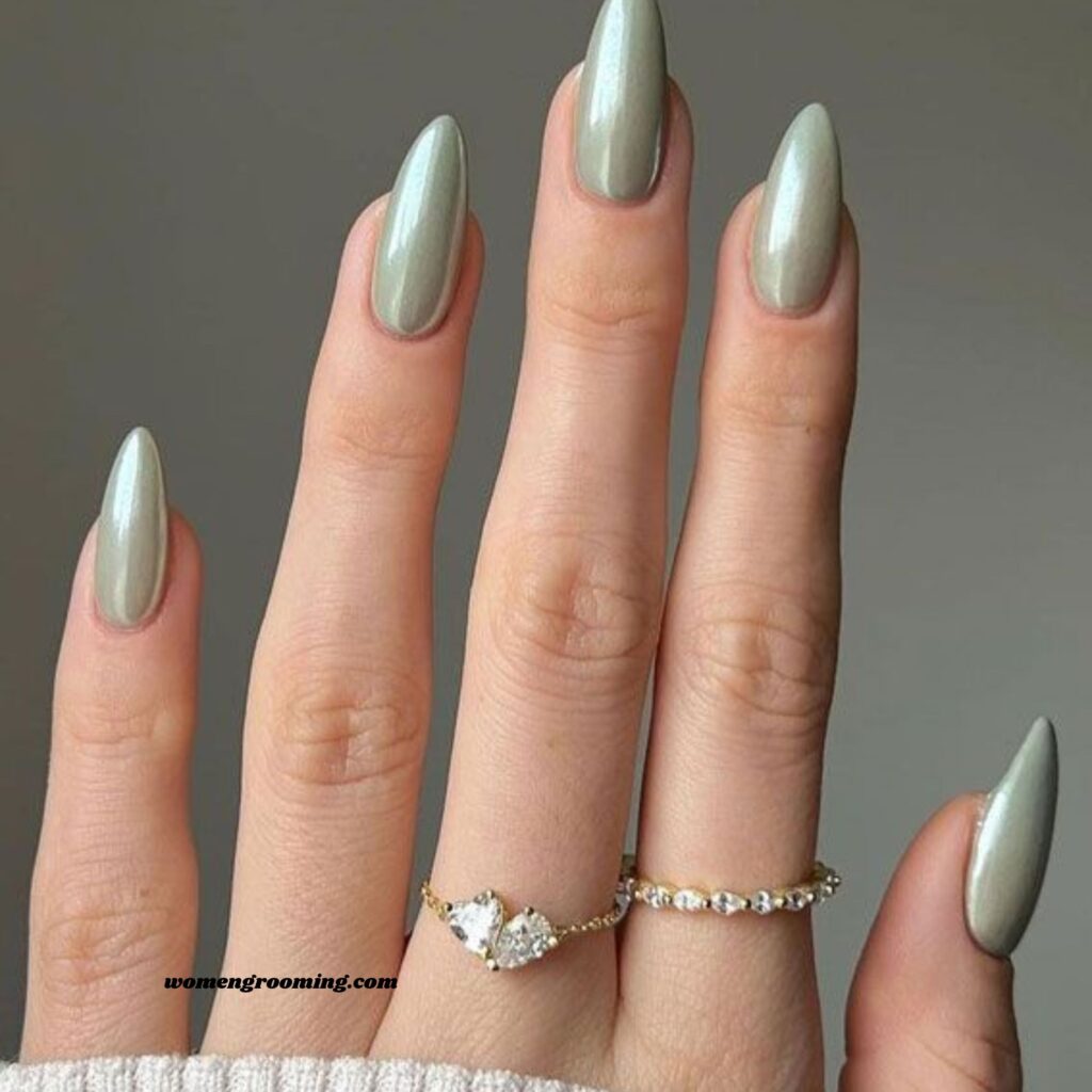 Muted Sage Nails