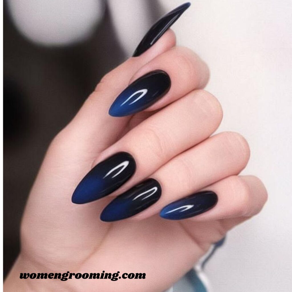 Na’vi Blue Ombre Nails