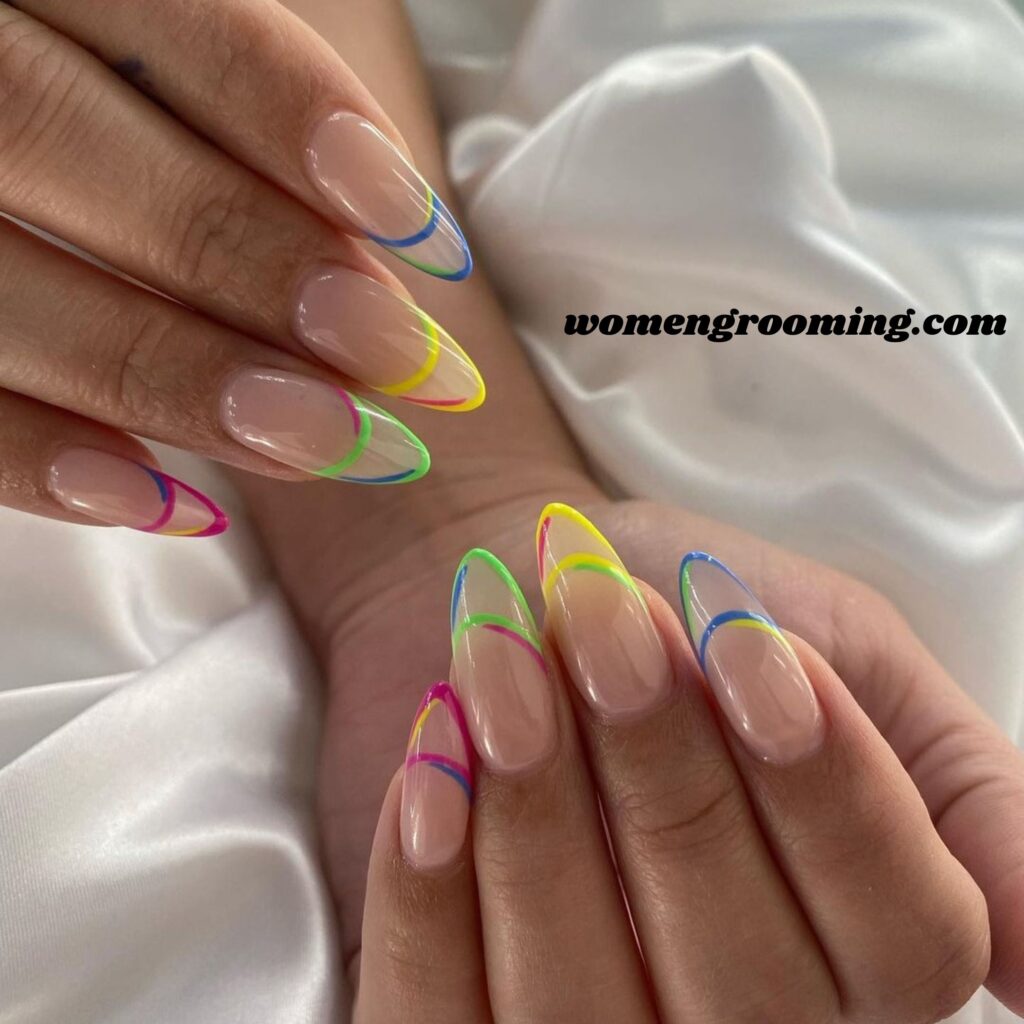 Neon Outline Nails