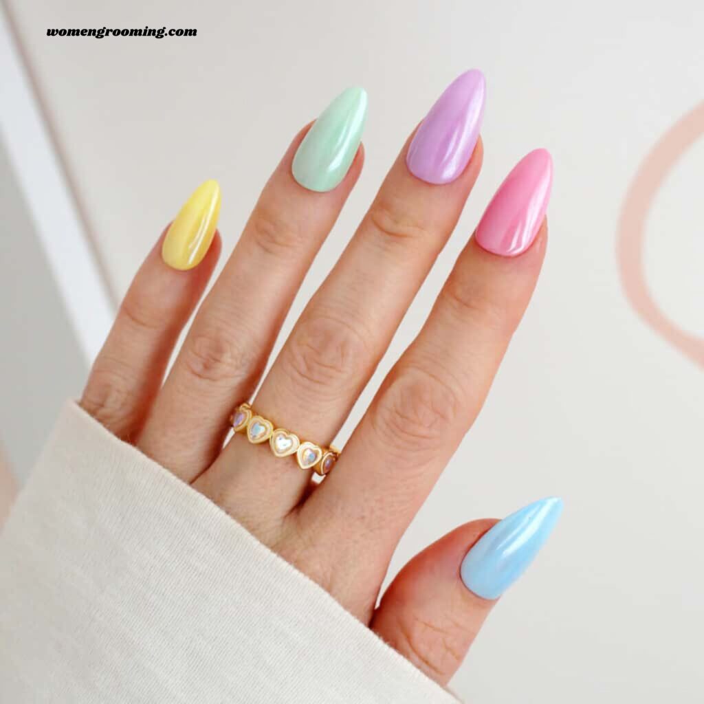 Pastel Chrome Nails