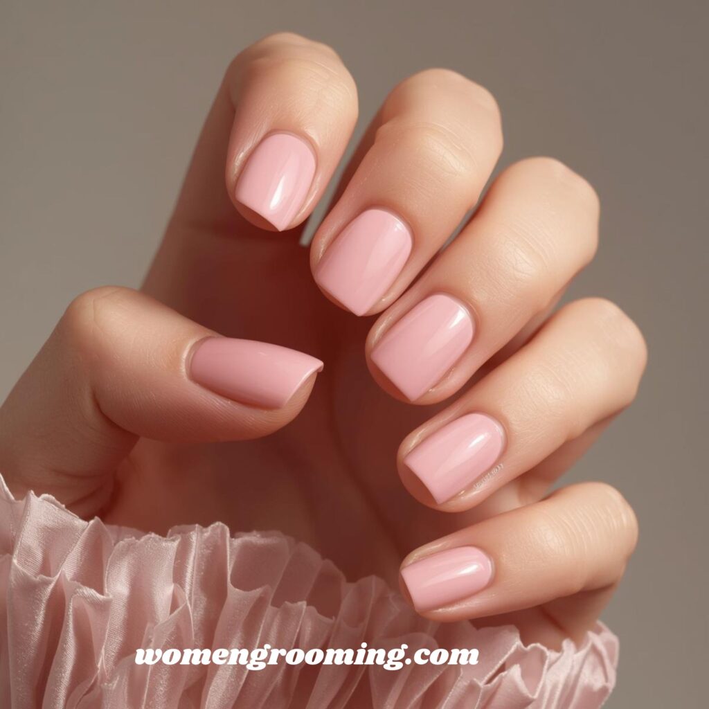 Pastel Pink Gloss Nails