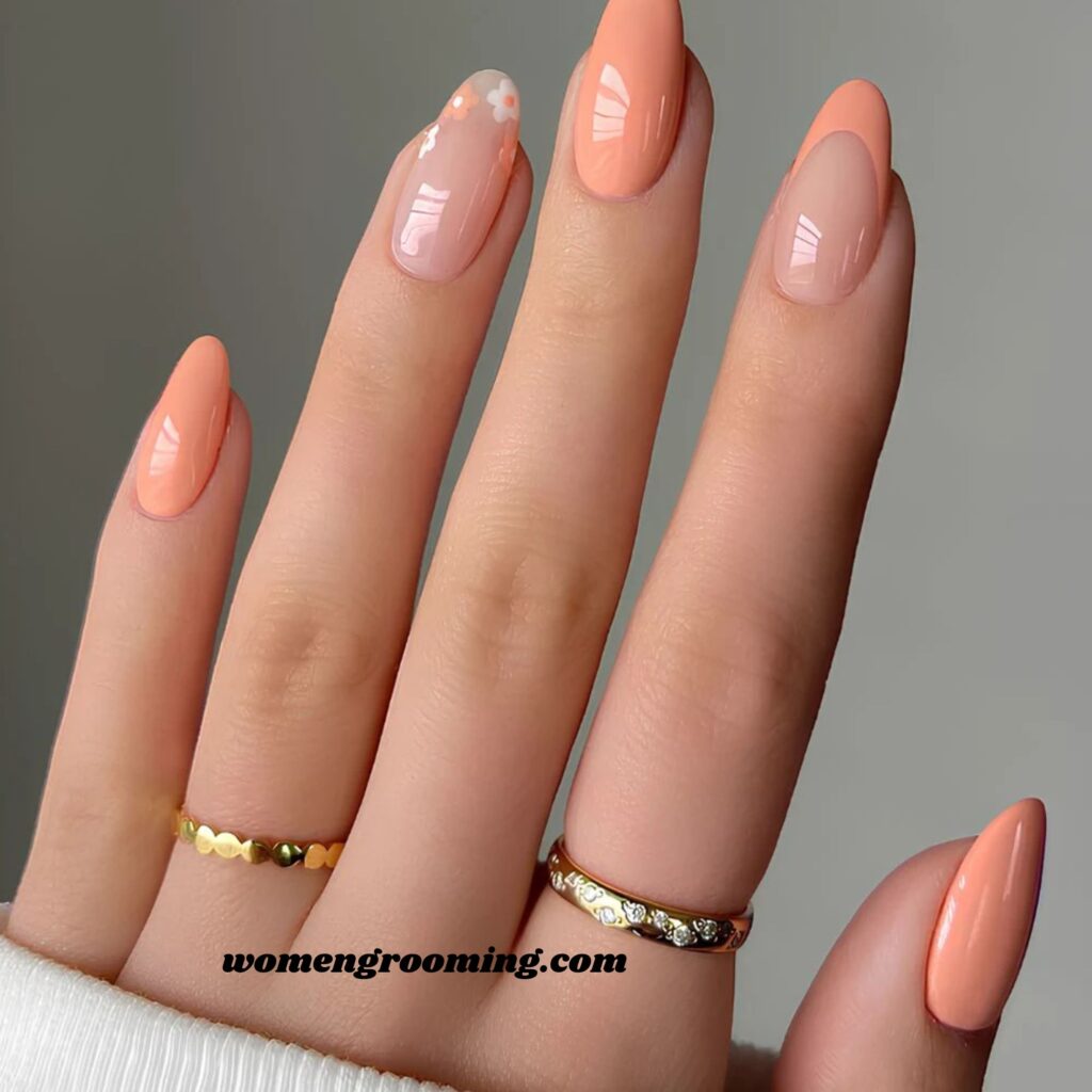 Peach Nude Nails