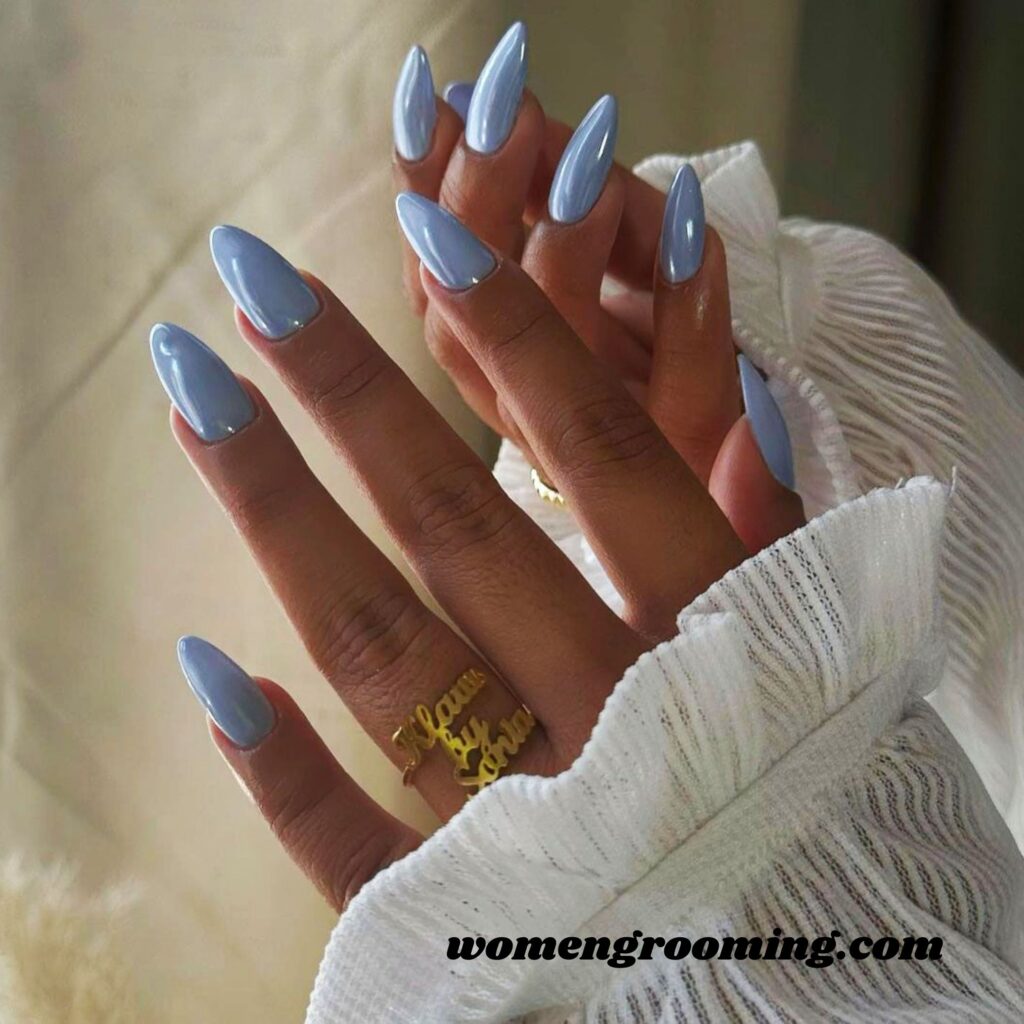 Pearl Chrome Ice Blue Nails (1)