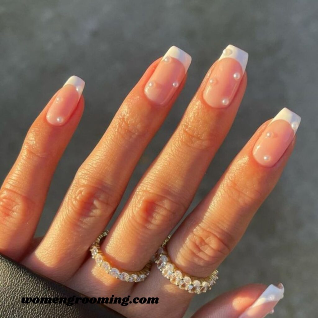 Pearl-Studded French Tips