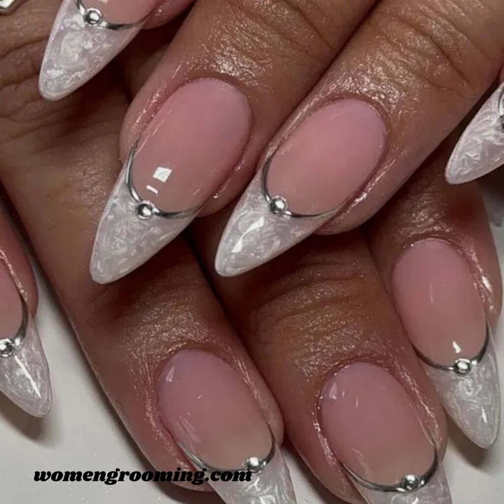 Pearl White French Tips